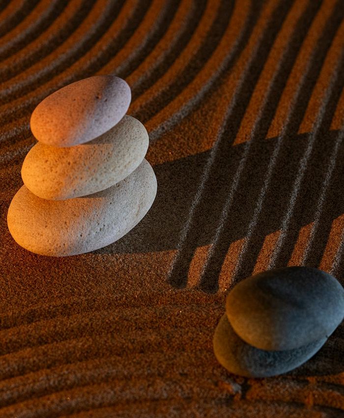 Abstract composition representing natural wellness and heart health balance